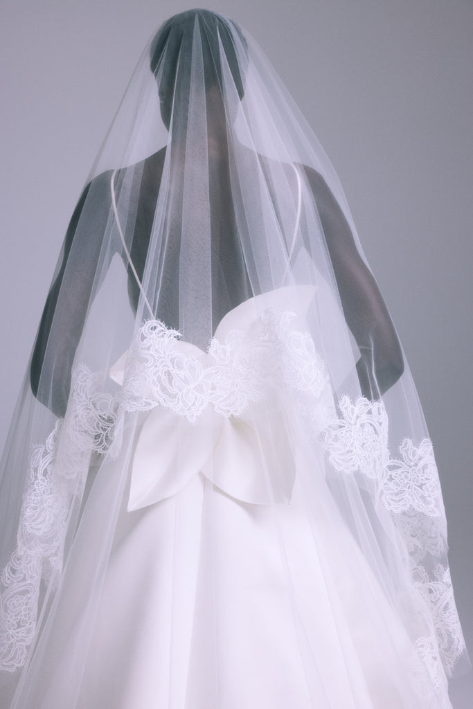 Product Lace Edge Veil with Blusher Image
