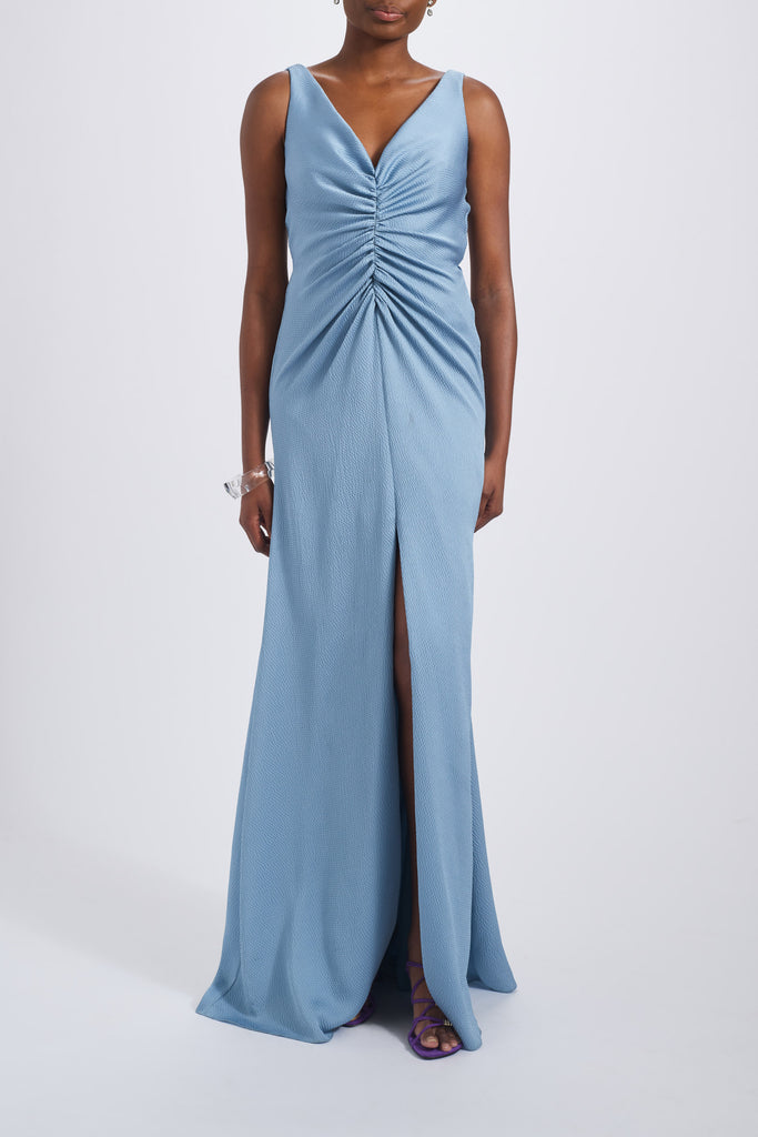Product Hammered Satin Gathered Dress Image