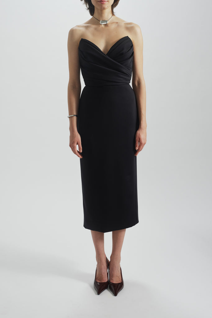 Product Draped Strapless Cocktail Dress Image