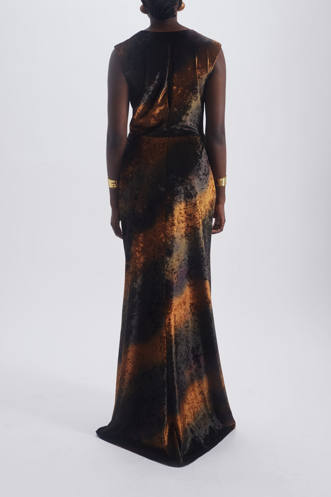 Product Ombré Velvet Twisted Gown Image