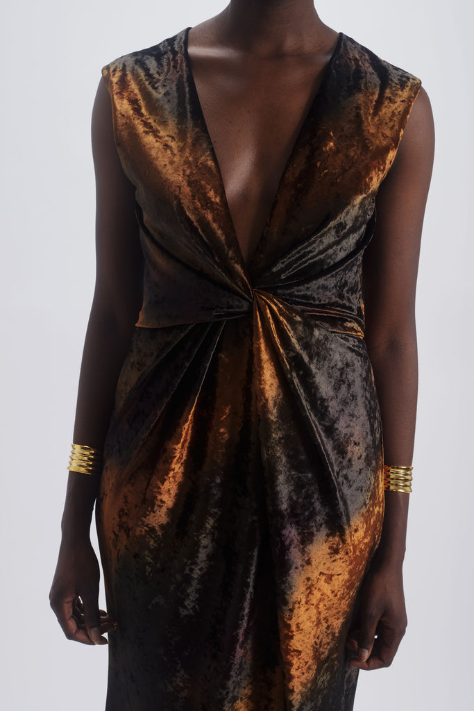 Product Ombré Velvet Twisted Gown Image