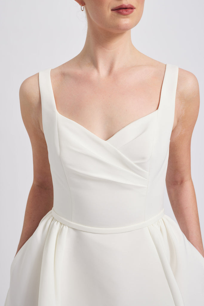 Product Faille Side Gather Dress Image