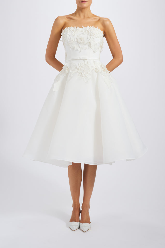 Product Gazar Embroidered Flower Dress Image