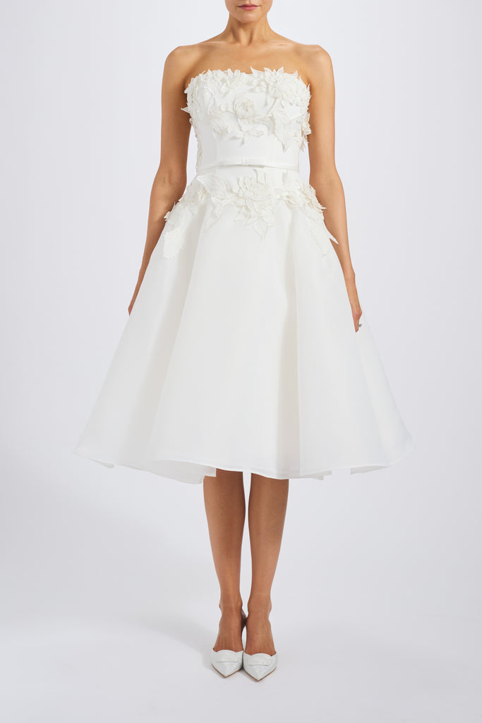 Product Gazar Embroidered Flower Dress Image