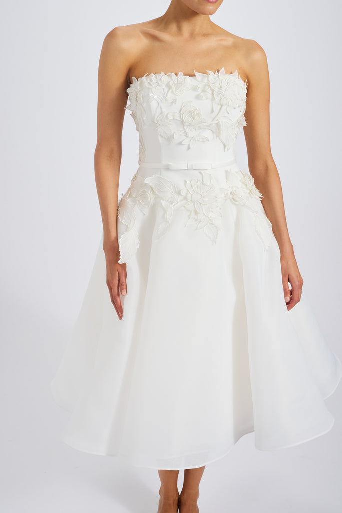 Product Gazar Embroidered Flower Dress Image
