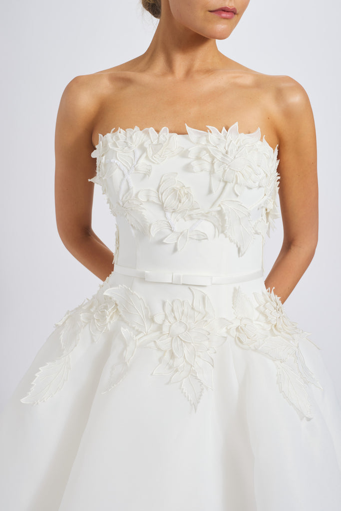 Product Gazar Embroidered Flower Dress Image