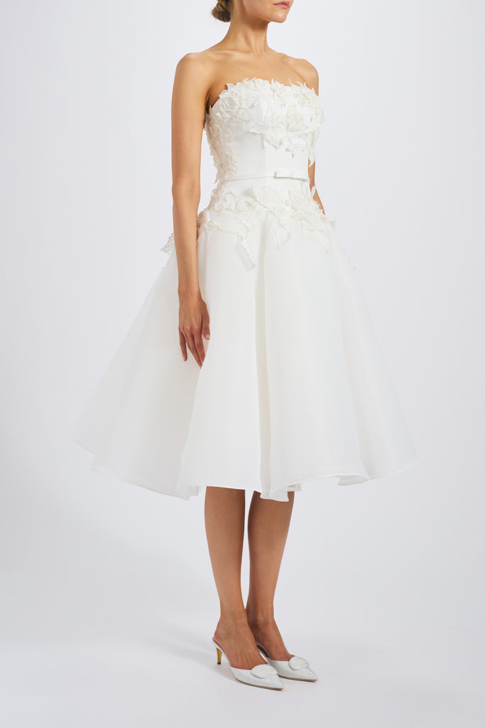 Product Gazar Embroidered Flower Dress Image