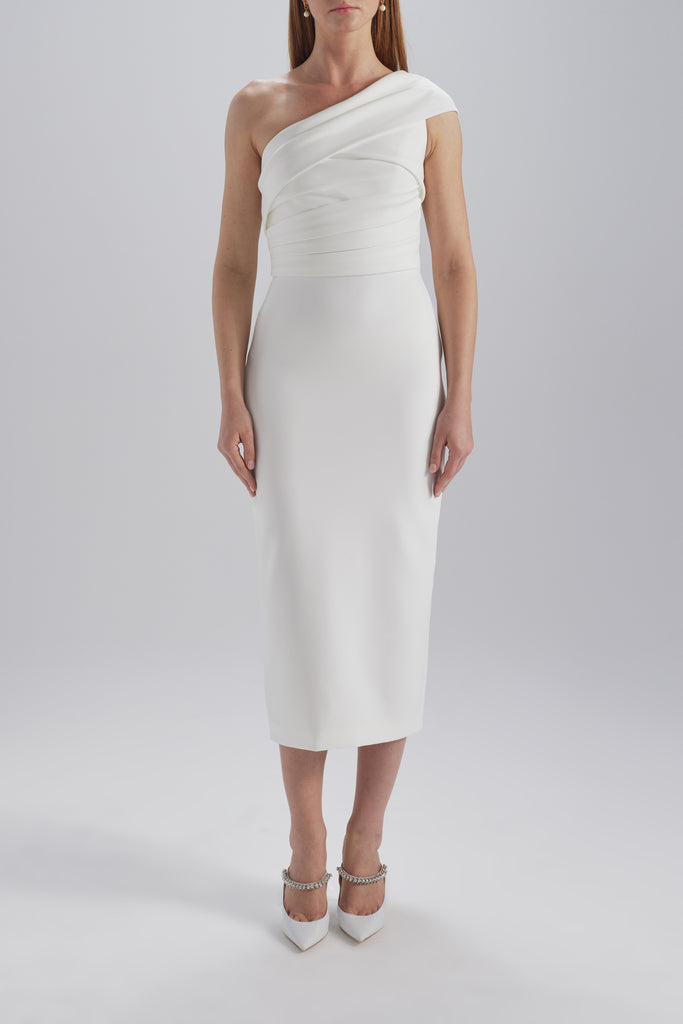 Product Pleated One-Shoulder Dress Image