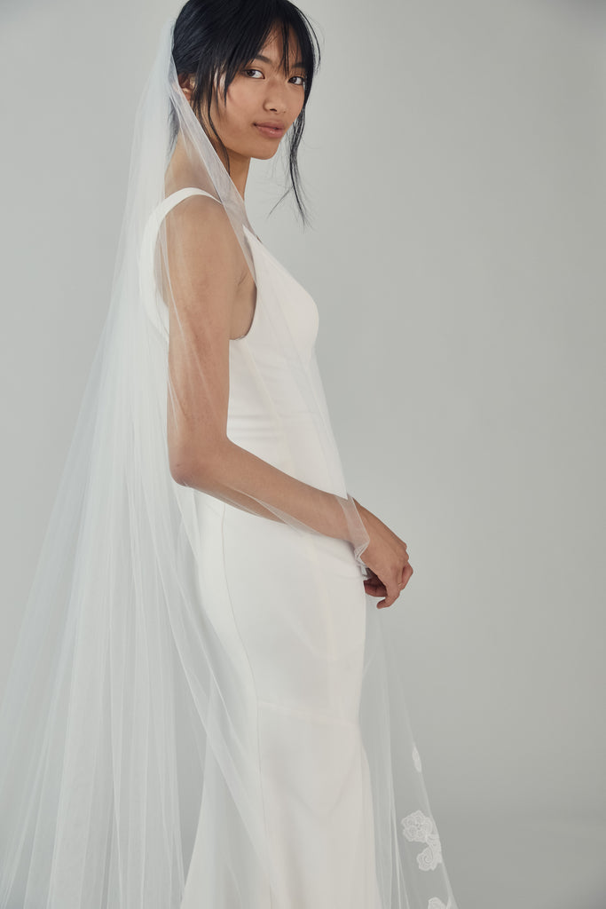 Product Cathedral Length Veil with Lace Border Image