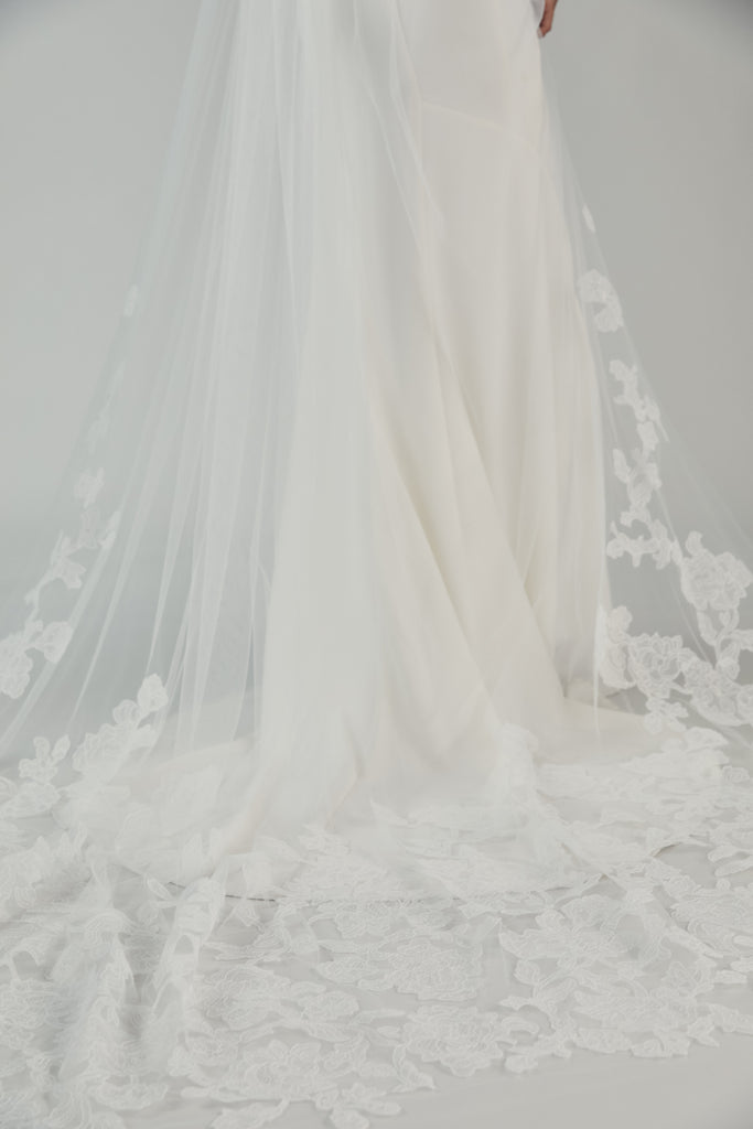 Product Cathedral Length Veil with Lace Border Image