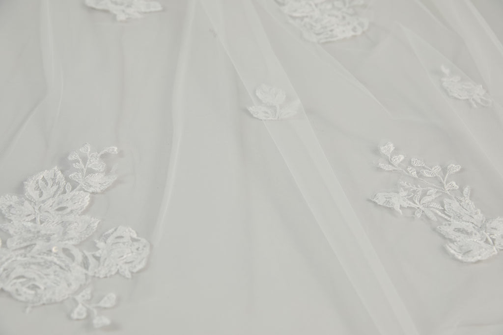 Product Cathedral Length Veil with Shimmer Lace Image