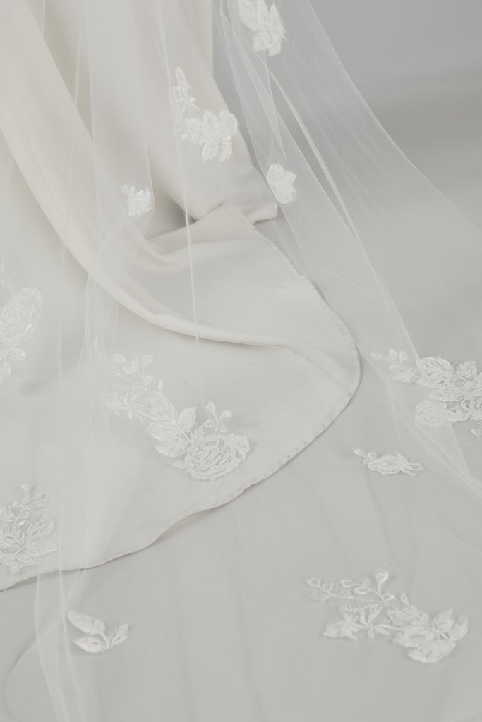 Product Cathedral Length Veil with Shimmer Lace Image