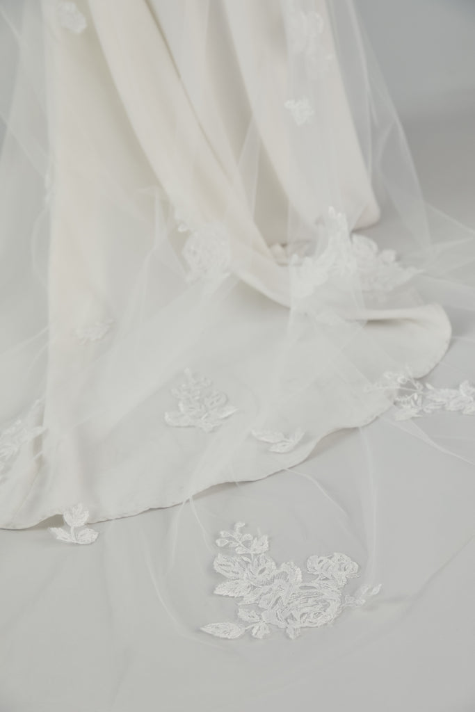 Product Cathedral Length Veil with Shimmer Lace Image