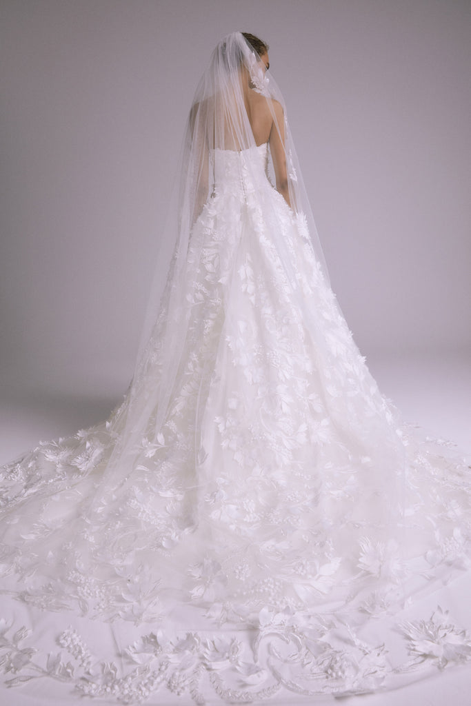 Product Embellished Floral Veil Image