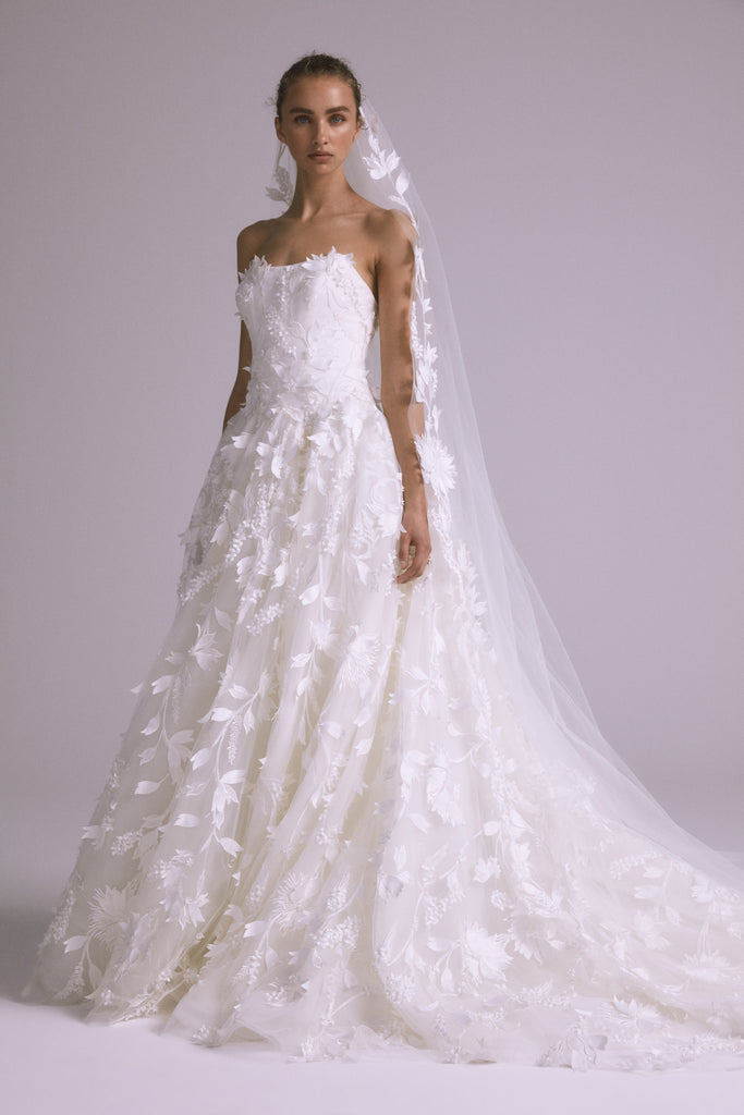Product Embellished Floral Veil Image