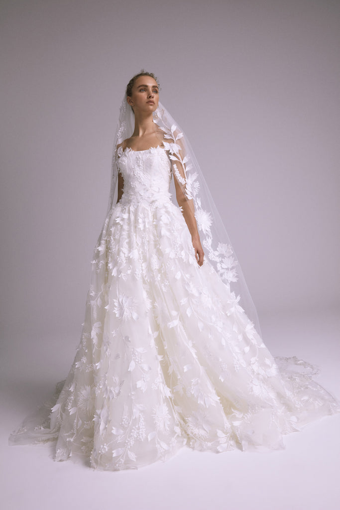 Product Embellished Floral Veil Image