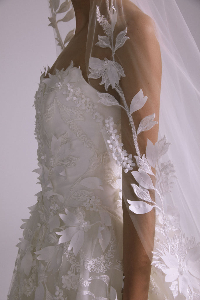 Product Embellished Floral Veil Image