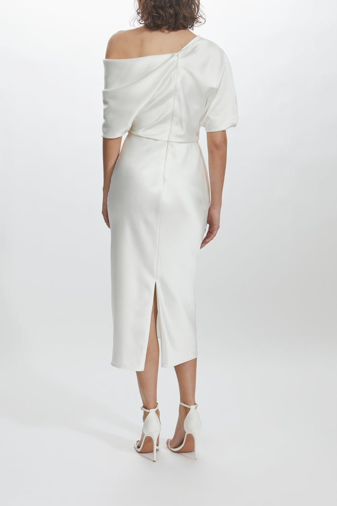 Product Slim Skirt Draped Bodice Dress Image