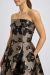 P732 - Beige-Black-Gold, dress by color from Collection Evening by Amsale