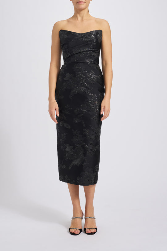 Jacquard Cocktail Dress, $1,350, dress from Collection Evening by Amsale, Fabric: jacquard