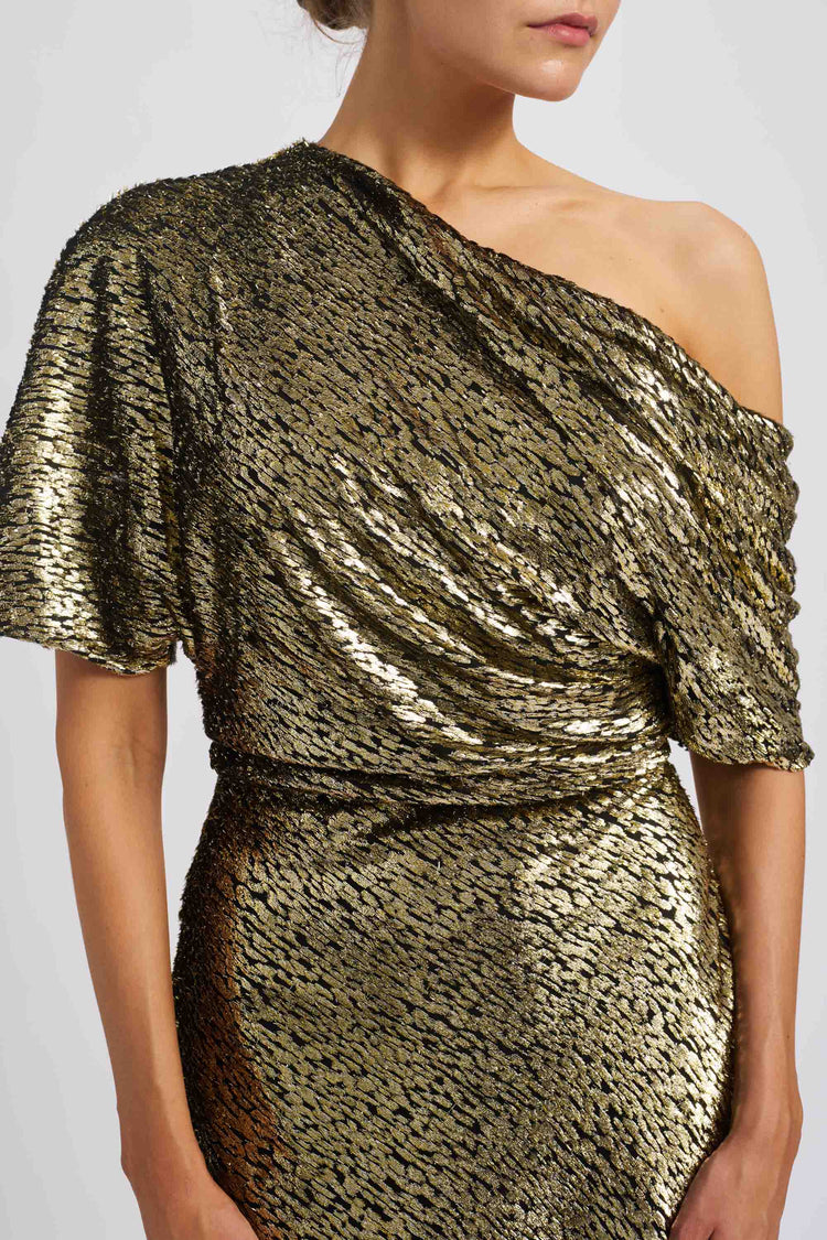 P735 - Black-Gold, dress by color from Collection Evening by Amsale