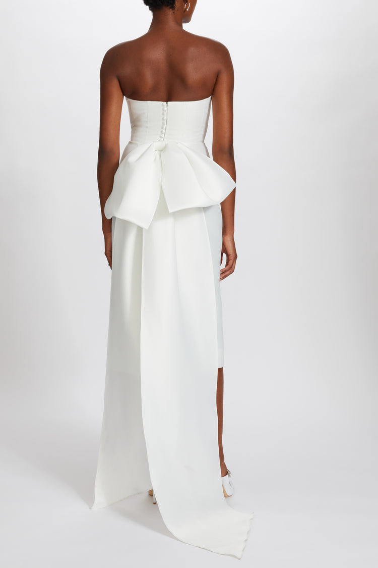Image number 0: Mikado Oversized Bow Dress, back view