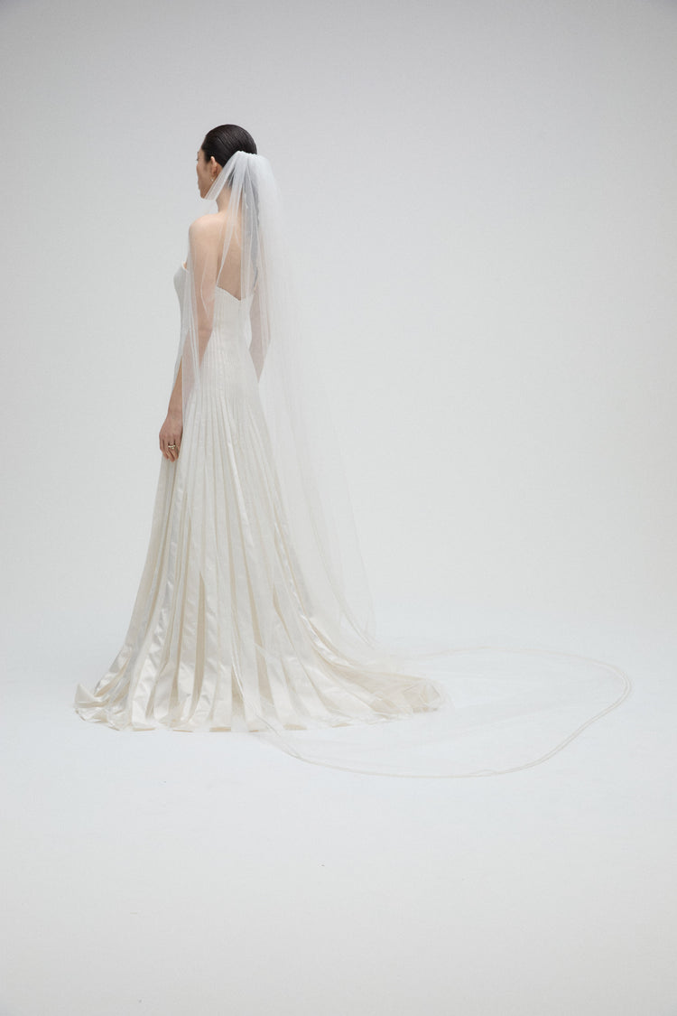 Mimosa, dress from Collection Bridal by Amsale, Fabric: duchess-satin