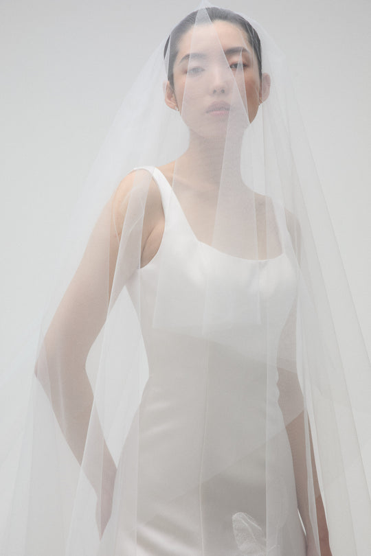 Azalea Veil, $2,850, accessory from Collection Accessories by Amsale, Fabric: lace