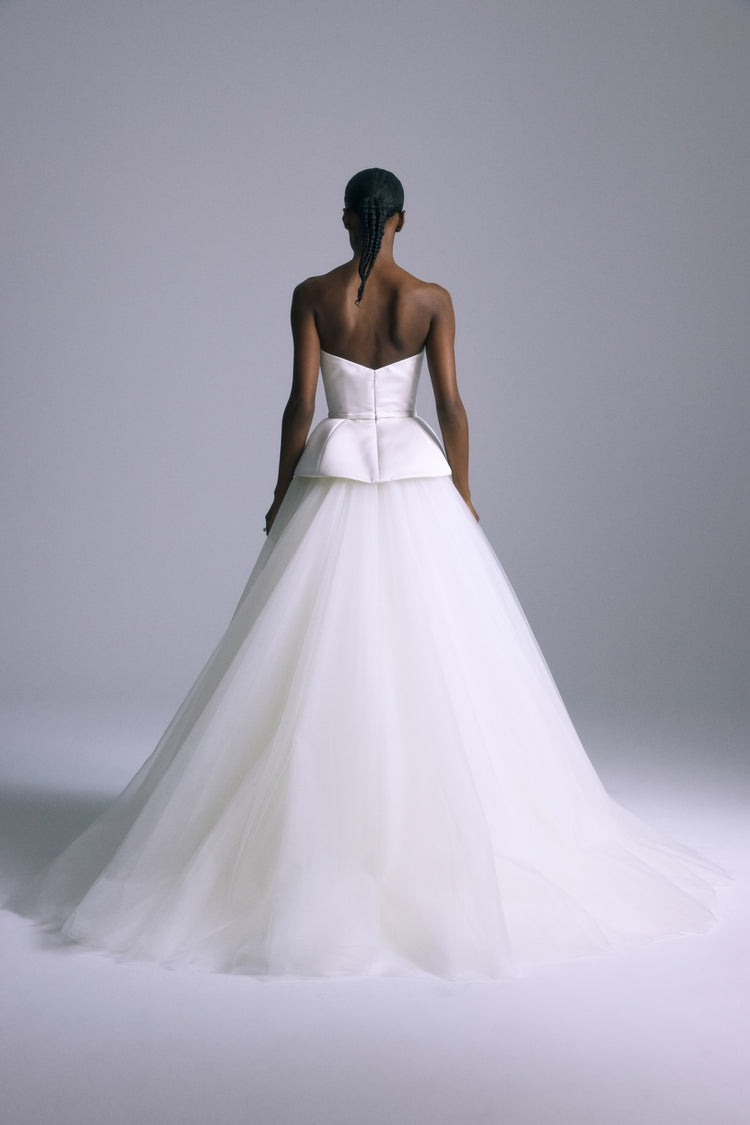 Banks, dress from Collection Bridal by Amsale, Fabric: italian-double-duchess-satin