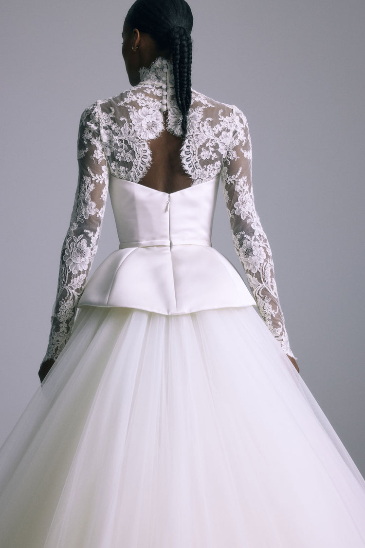 Image number 4: French Alençon Lace Topper, view 5