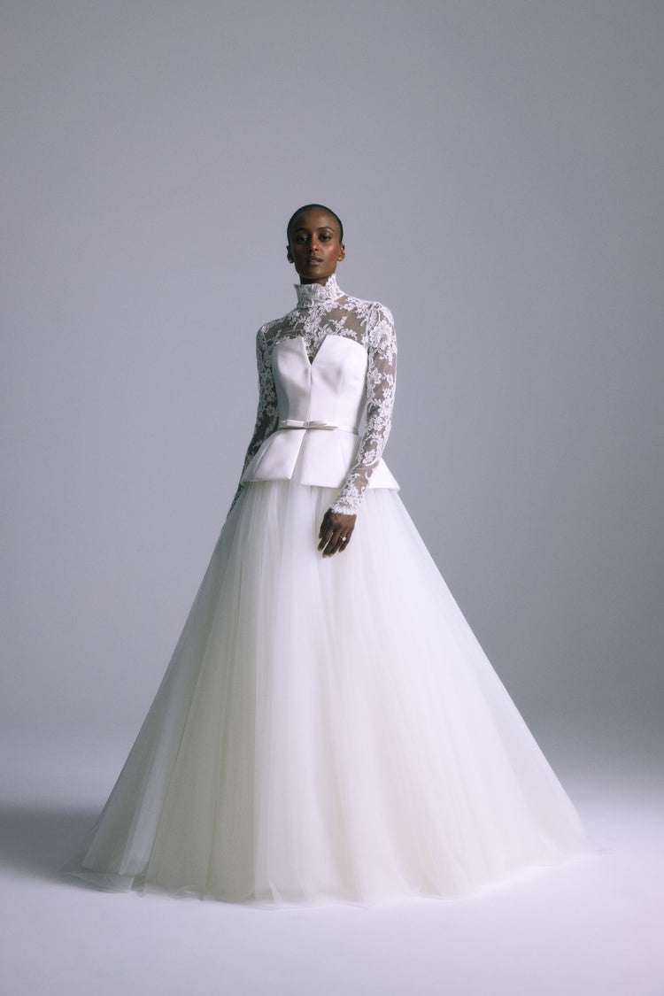 Banks, dress from Collection Bridal by Amsale, Fabric: italian-double-duchess-satin