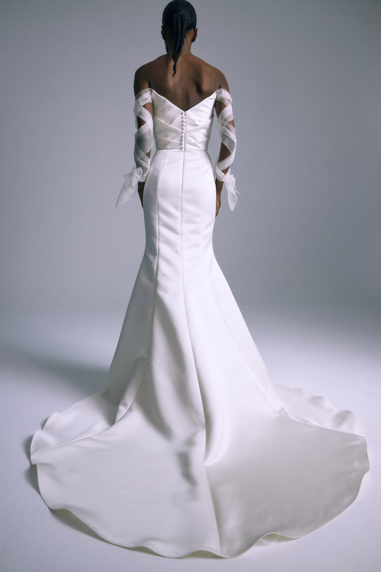 Boston, dress from Collection Bridal by Amsale, Fabric: italian-double-duchess-satin