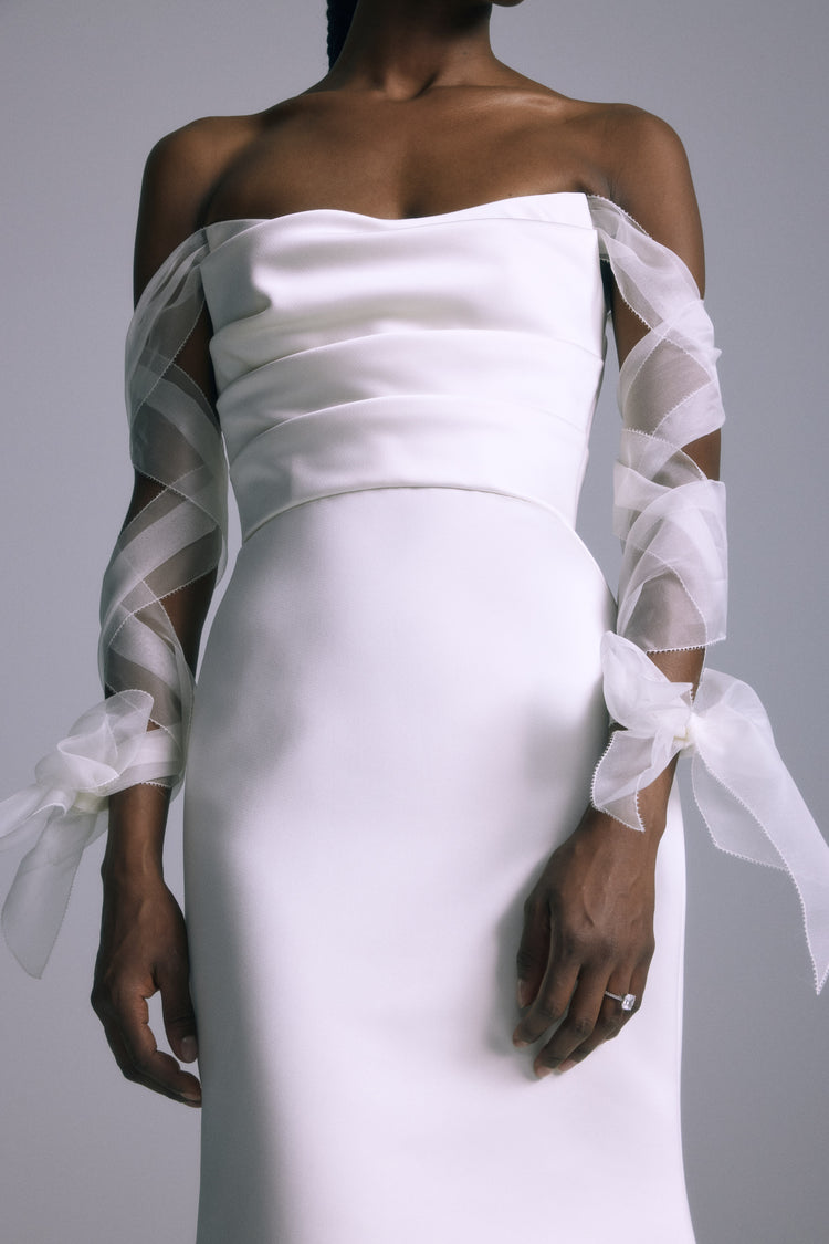 Boston, dress from Collection Bridal by Amsale, Fabric: italian-double-duchess-satin