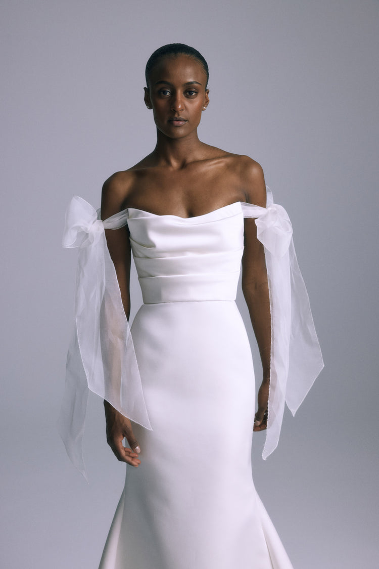 Boston, dress from Collection Bridal by Amsale, Fabric: italian-double-duchess-satin