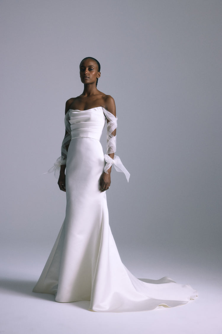 Boston, dress from Collection Bridal by Amsale, Fabric: italian-double-duchess-satin