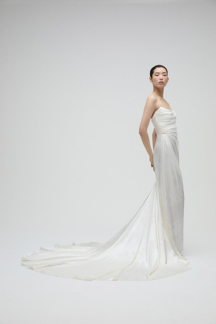 Kismet, dress from Collection Bridal by Amsale, Fabric: jacquard