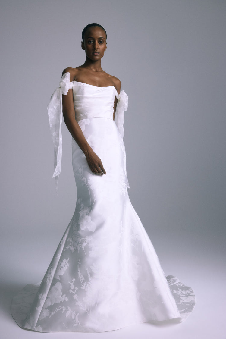 Maeve, dress from Collection Bridal by Amsale, Fabric: floral-print-mikado
