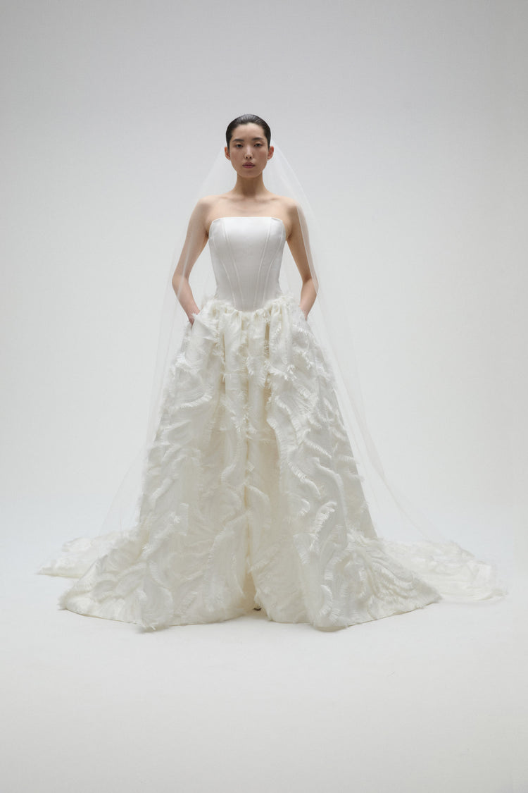 Oleander Veil, accessory from Collection Accessories by Amsale, Fabric: jacquard