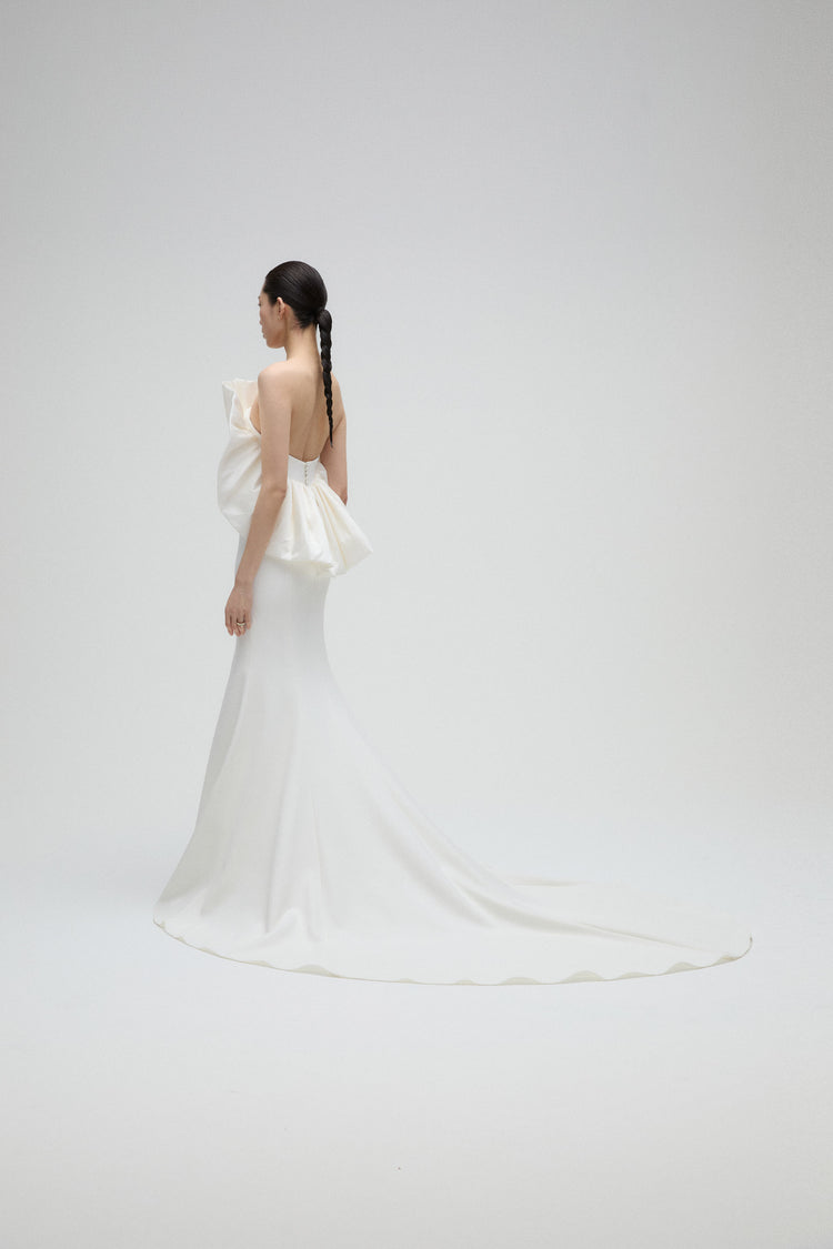 Stone, dress from Collection Bridal by Amsale, Fabric: crepe