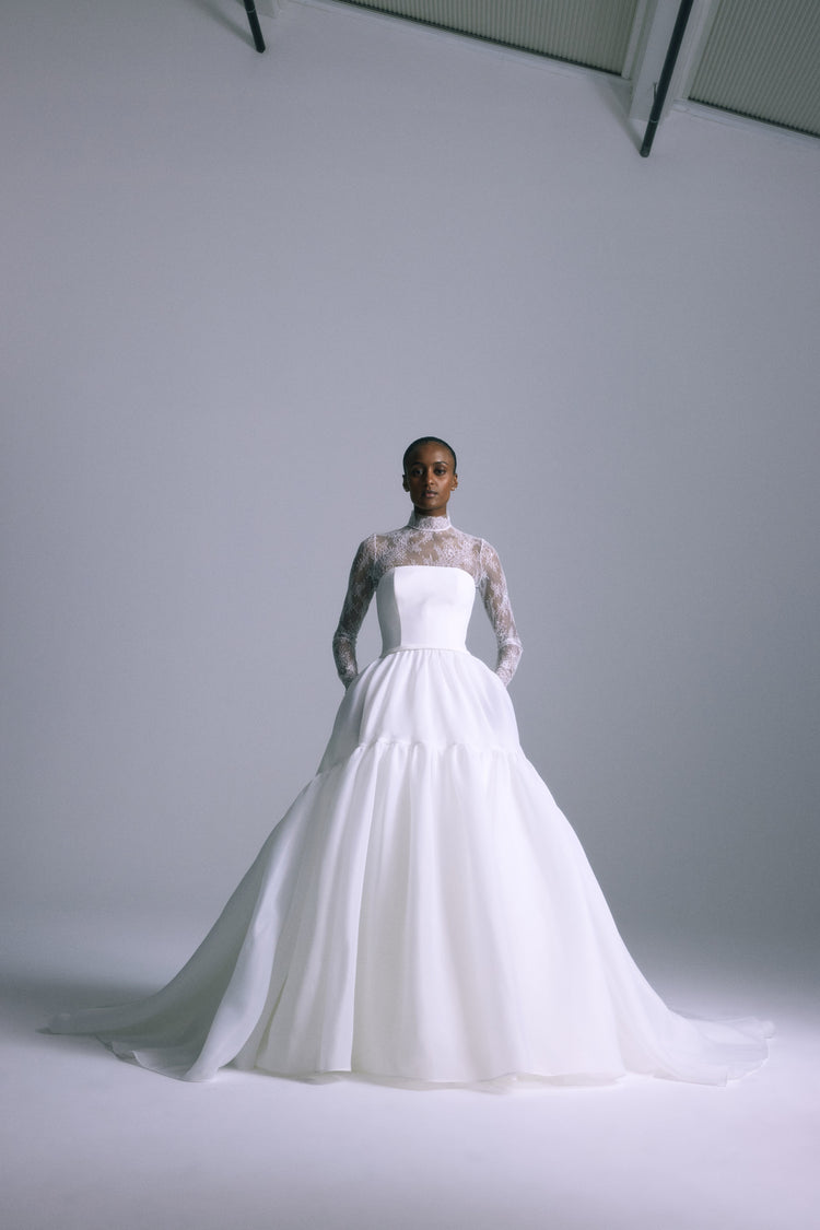 Toby, dress from Collection Bridal by Amsale, Fabric: gazar