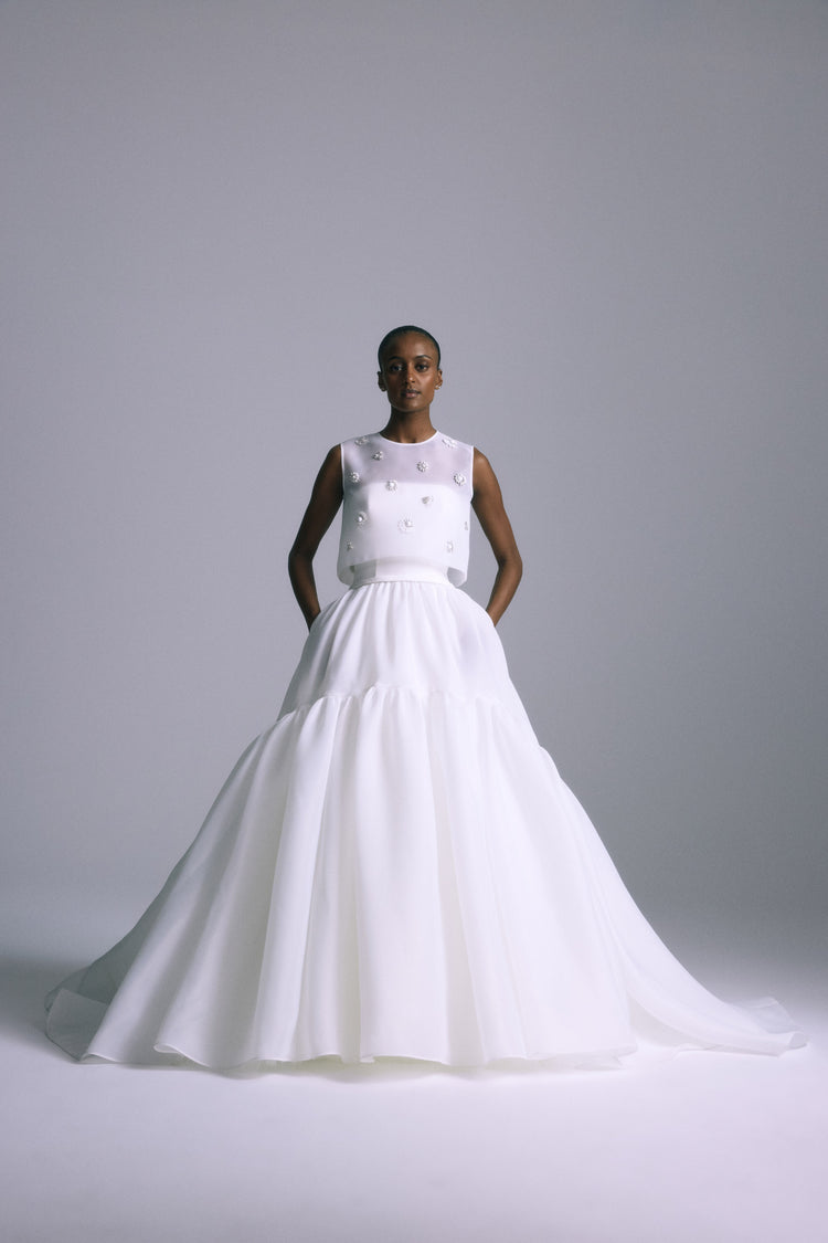 Toby, dress from Collection Bridal by Amsale, Fabric: gazar