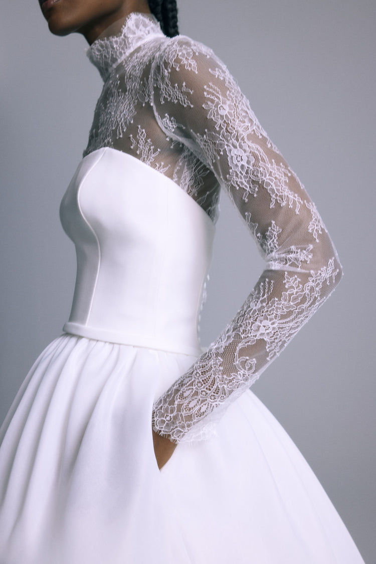 Toby, dress from Collection Bridal by Amsale, Fabric: gazar