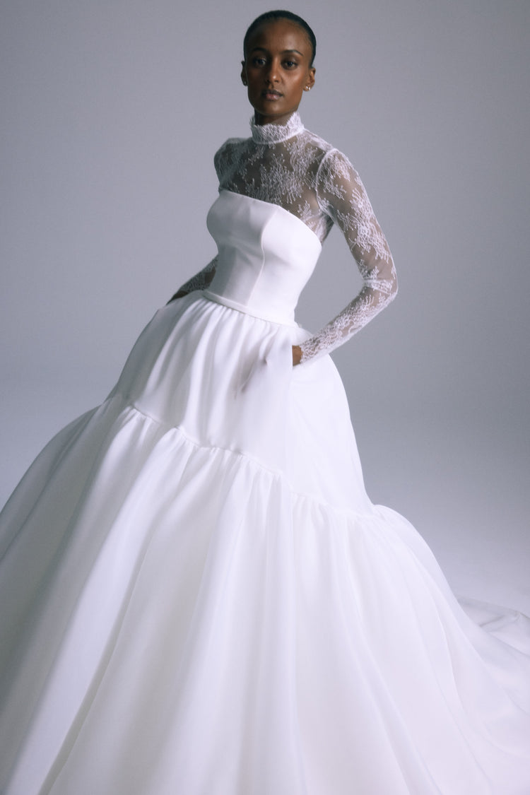 Toby, dress from Collection Bridal by Amsale, Fabric: gazar