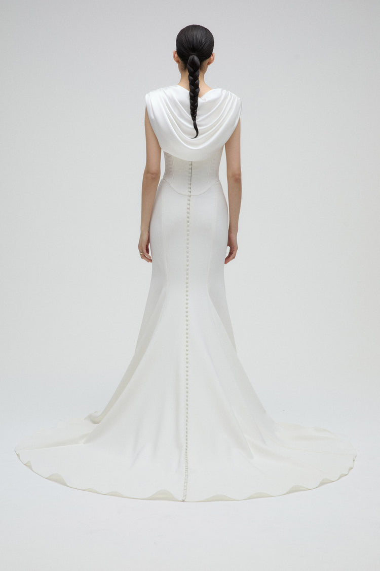Vale, dress from Collection Bridal by Amsale, Fabric: crepe