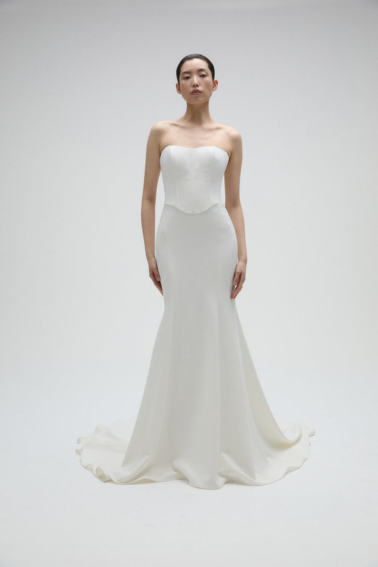 Vale, dress from Collection Bridal by Amsale, Fabric: crepe