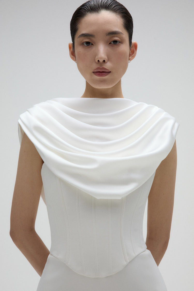 Satin Shawl, dress from Collection Accessories by Amsale, Fabric: crepe