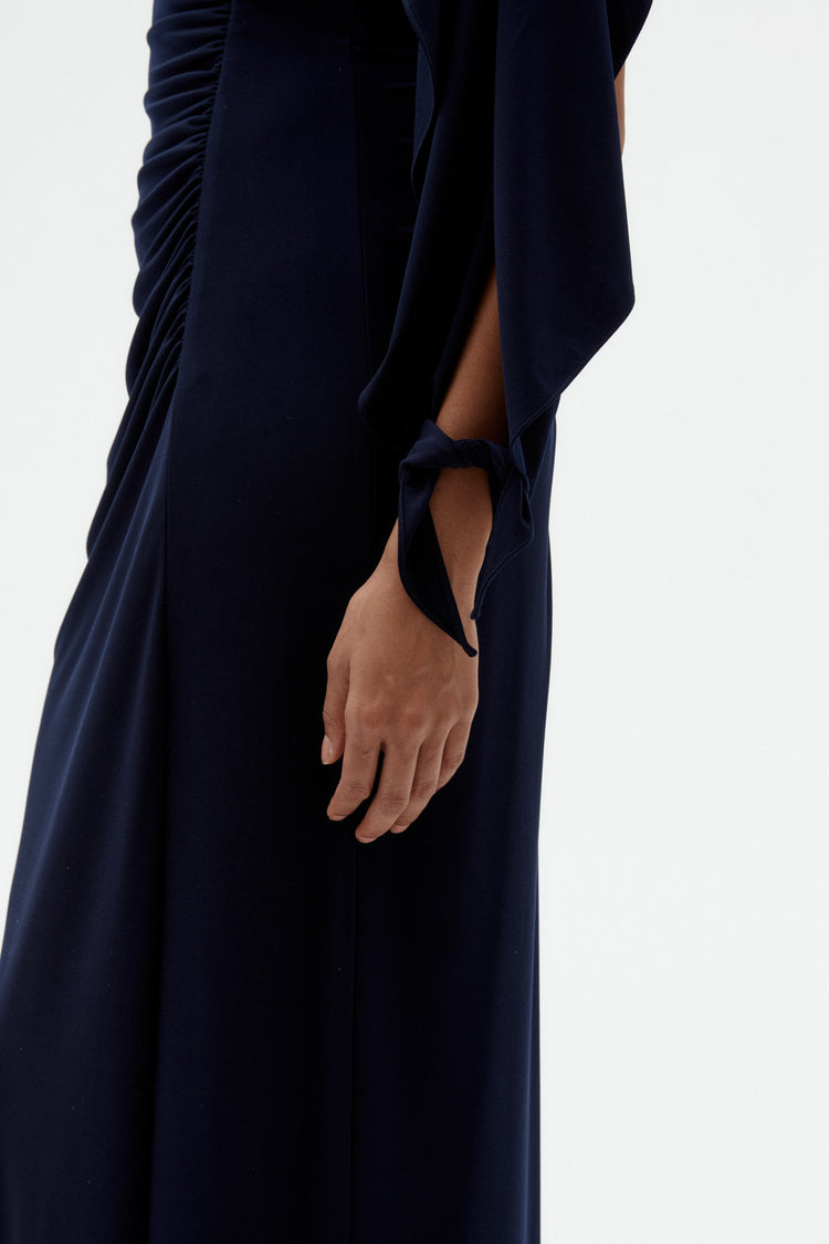 Image number 6: Cap Sleeve Jersey Gown, detail view