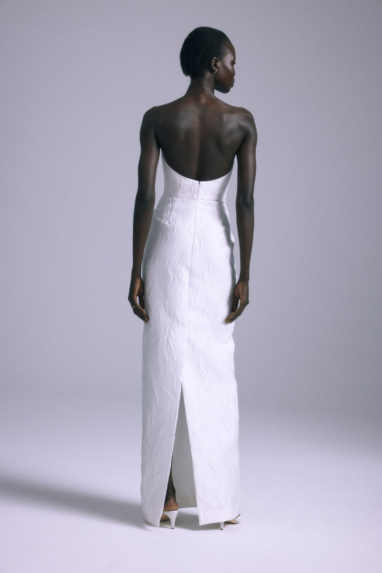 Akira, dress from Collection Bridal by Amsale, Fabric: jacquard
