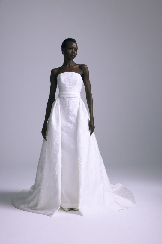 Akira, $7,495, dress from Collection Bridal by Amsale, Fabric: jacquard