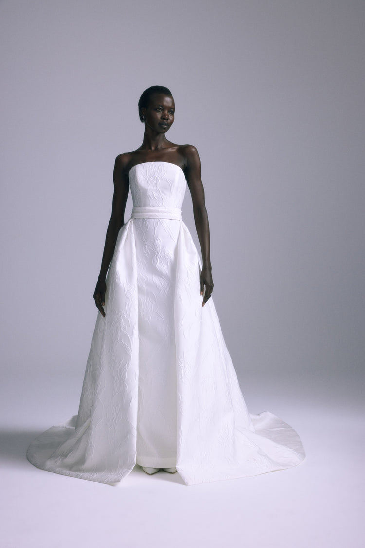 Akira, dress from Collection Bridal by Amsale, Fabric: jacquard